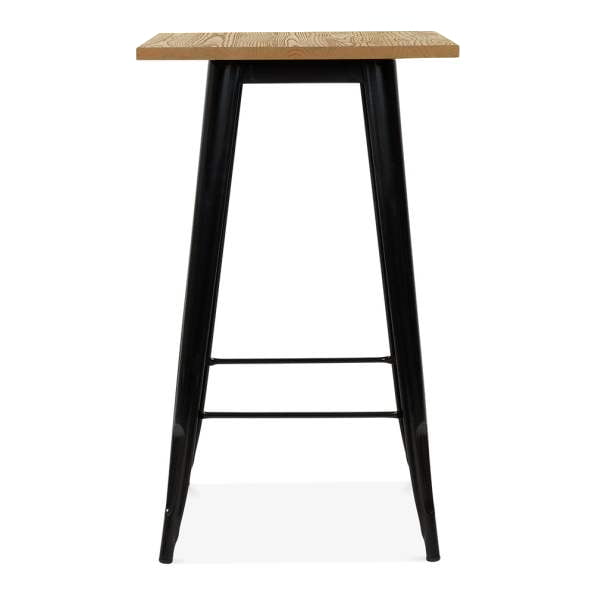 MESA-TOLIX-DE-BAR-NEGRA-CUBIERTA-MADERA