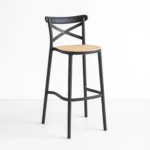 taburete crossback negro